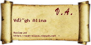 Végh Alina névjegykártya