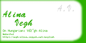 alina vegh business card